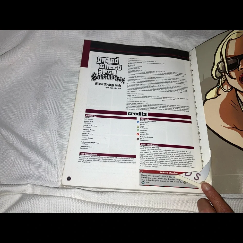 Grand Theft Auto San Andreas Game Book